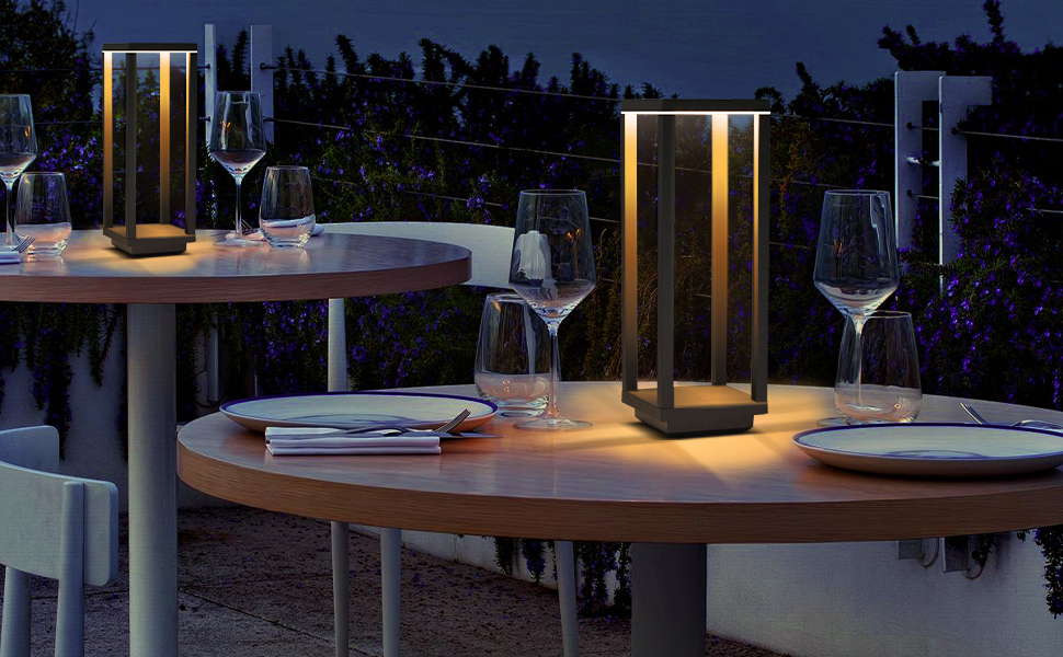 👍Last Day Promotion 60% OFF💥Cordless Waterproof Table Lamp Rechargeable, 3 Color Stepless Dimming