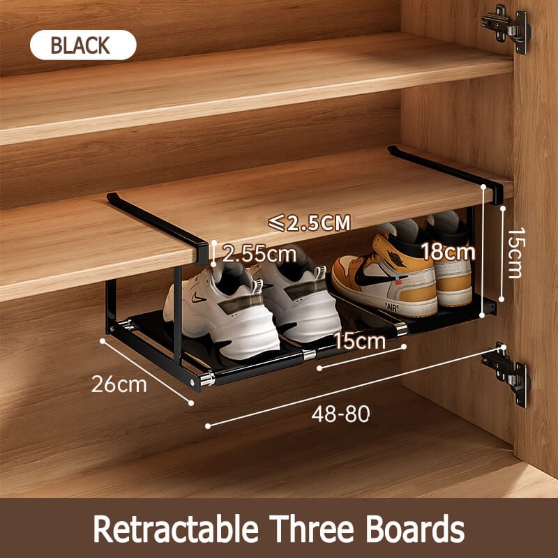 Multi-functional tiered partition shoe rack