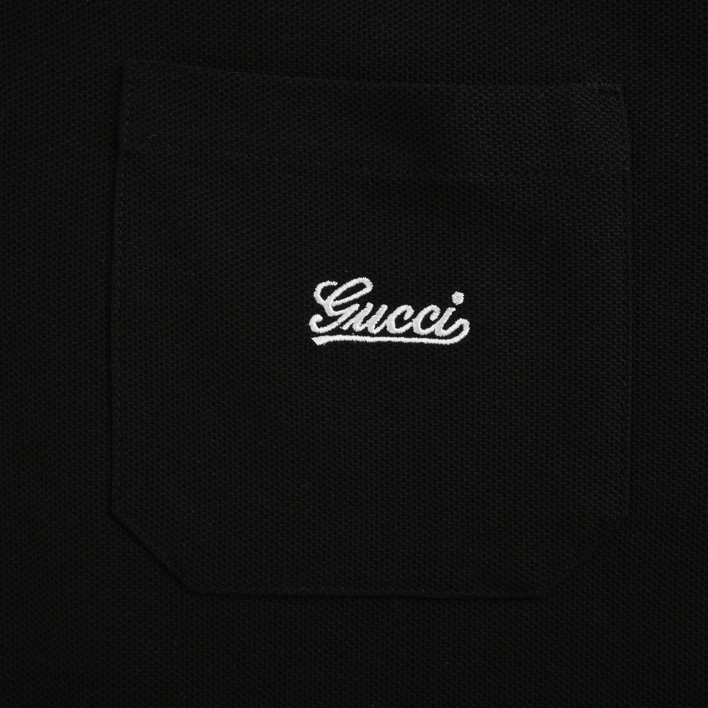 Gucci 25ss embroidered pocket polo short sleeve