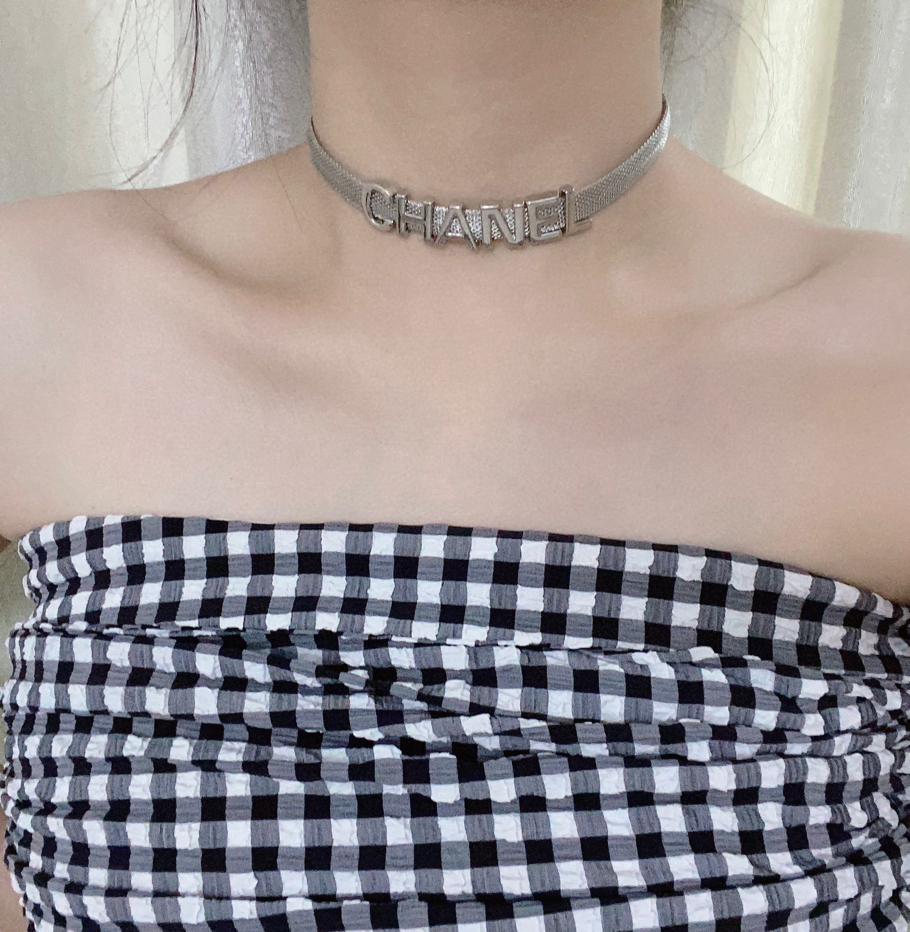 Chanel Letters Wide Necklace