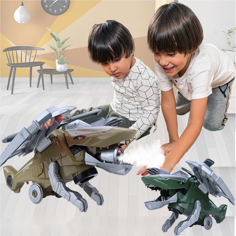 2024 New Transforming Dinosaur Helicopter Toy 🔥- Simulated Flame Spray