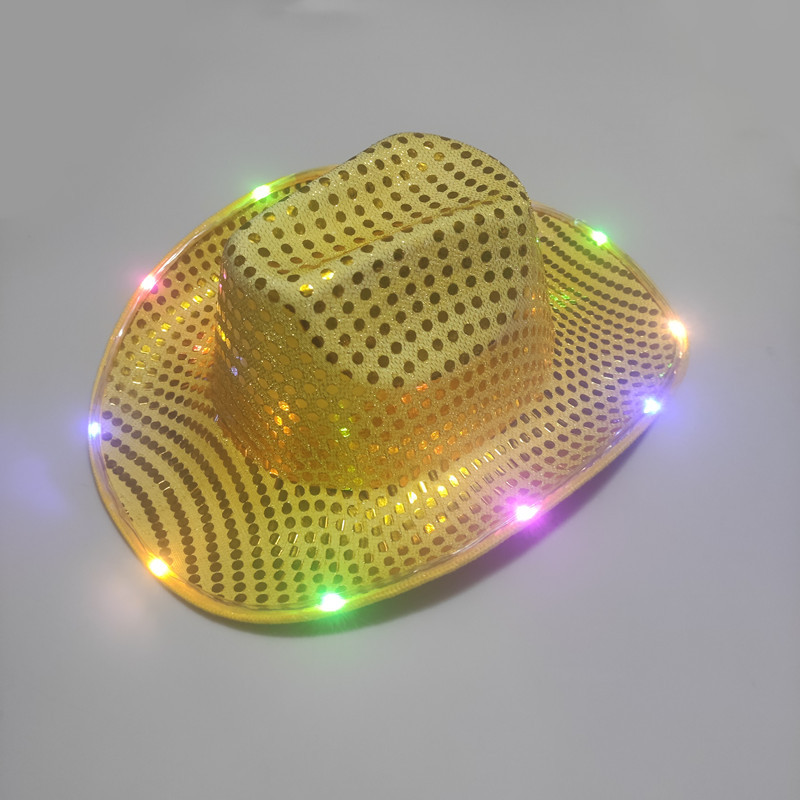 Windy City Novelties LED Light Up Sequin Cowboy Hat