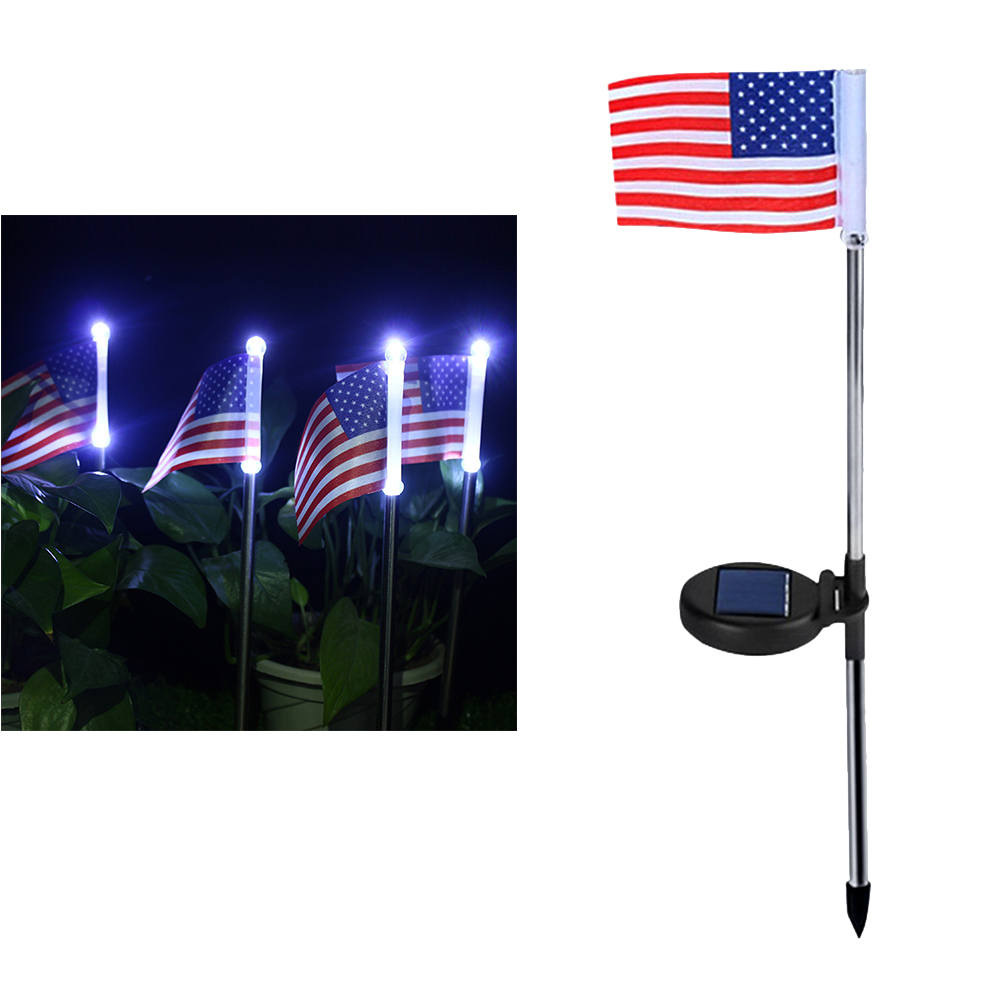American Flag Lawn Lights