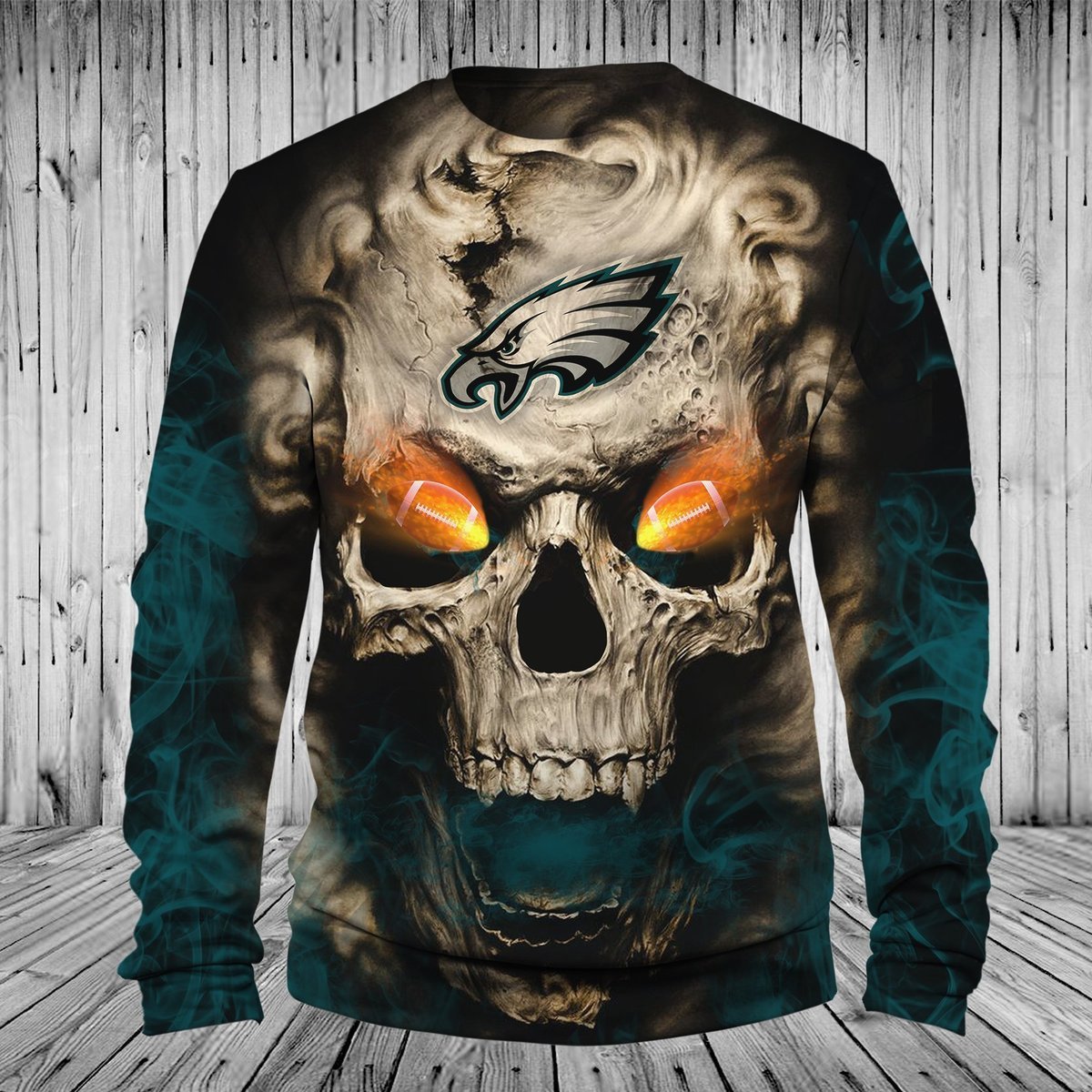 EAGLES HOODIE 3D SKULL7