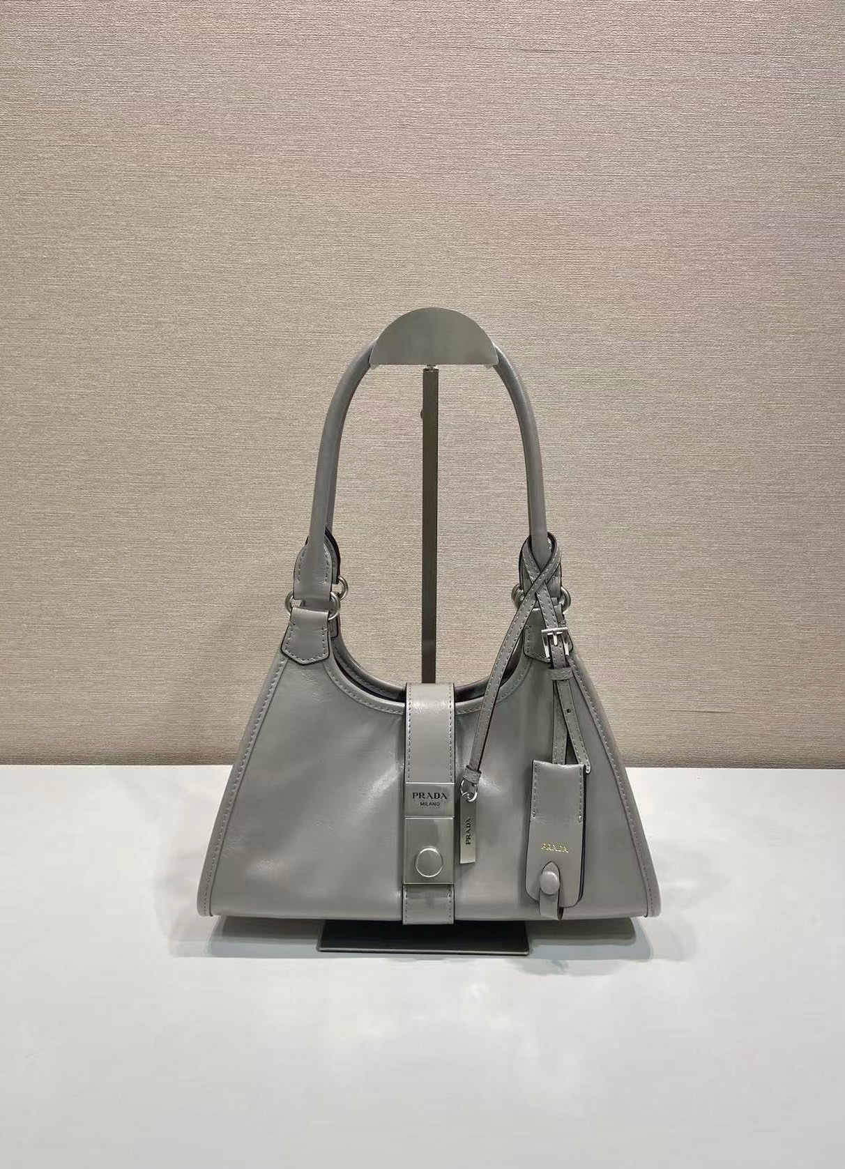 Prada waxed leather mini tote 1BG580