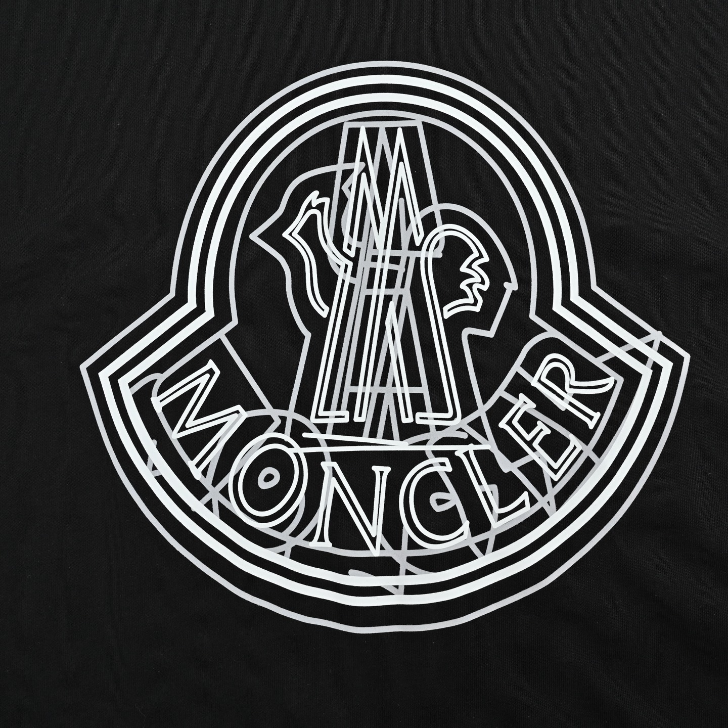 Moncler 25ss overlapping logo print short sleeves