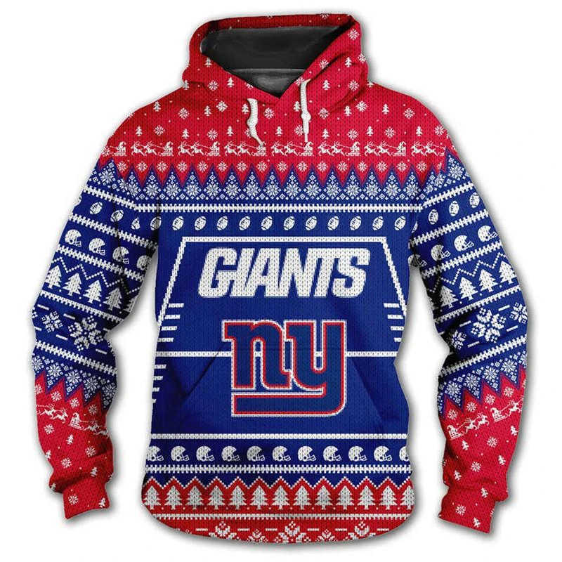 NEW YORK GIANTS 3D CHRISTMAS HOODIE ABC02