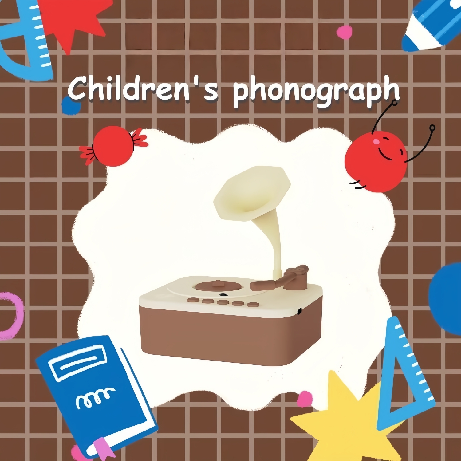 🏆Flash Sale⚡Kids Phonograph with 96 Cards