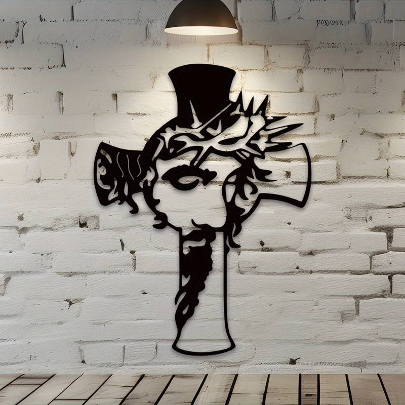 ON SALE🔥Jesus Cross Metal Sign Christ Wall Art Decor [Height of 18 inches]