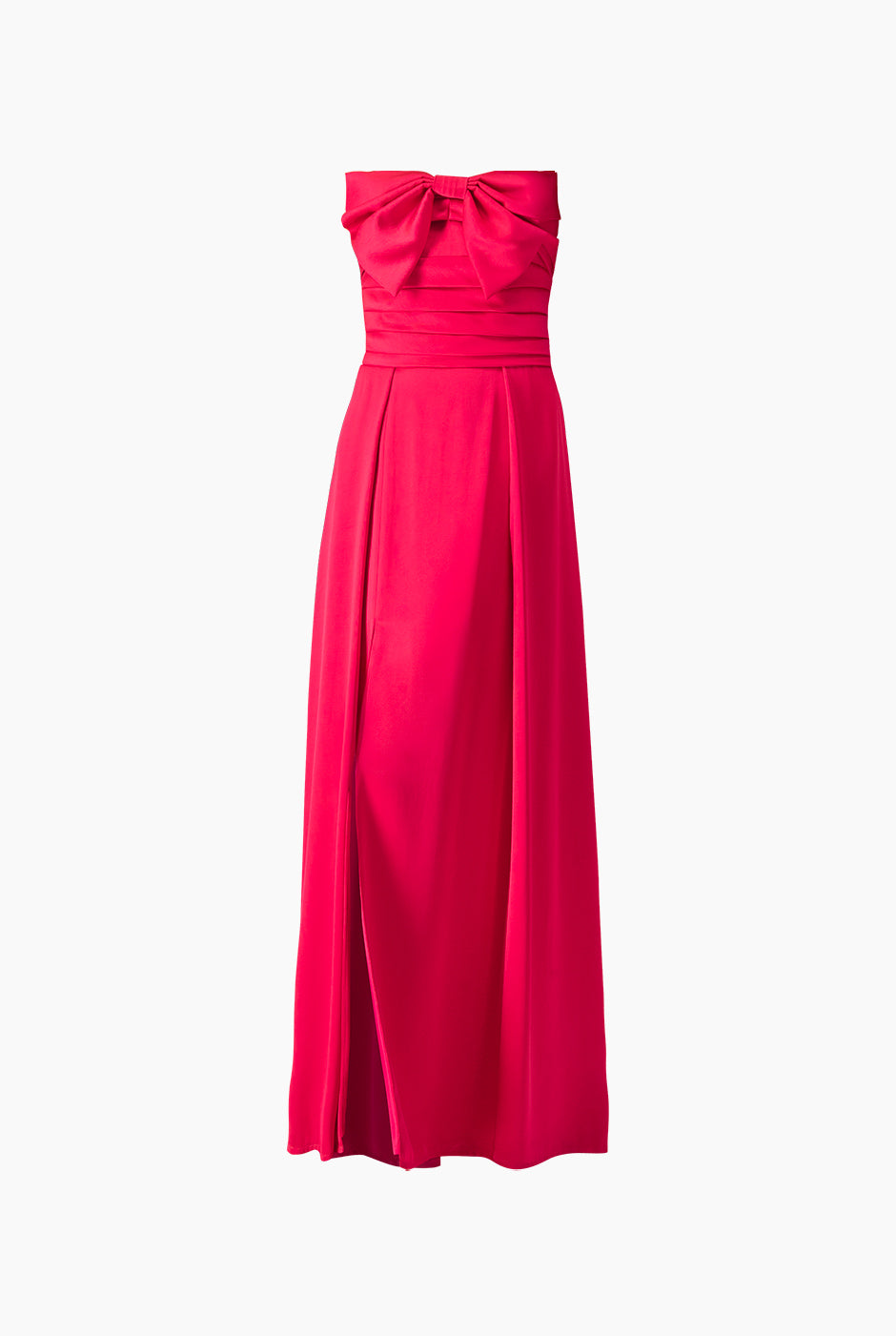 Vestido strapless con moño