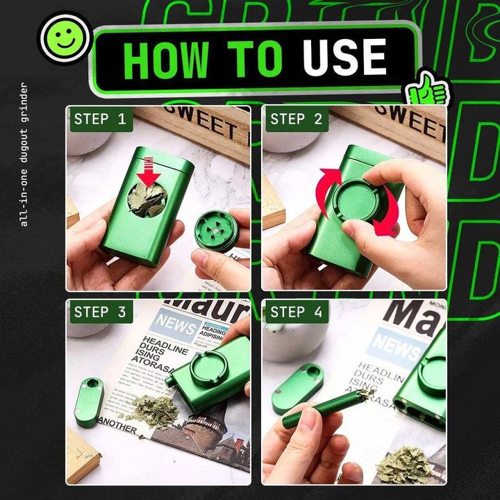 (🔥Last Day Promotion-SAVE 50% OFF)All-in-One Dugout Grinder Container-BUY 2 GET 10% OFF & FREE SHIPPING