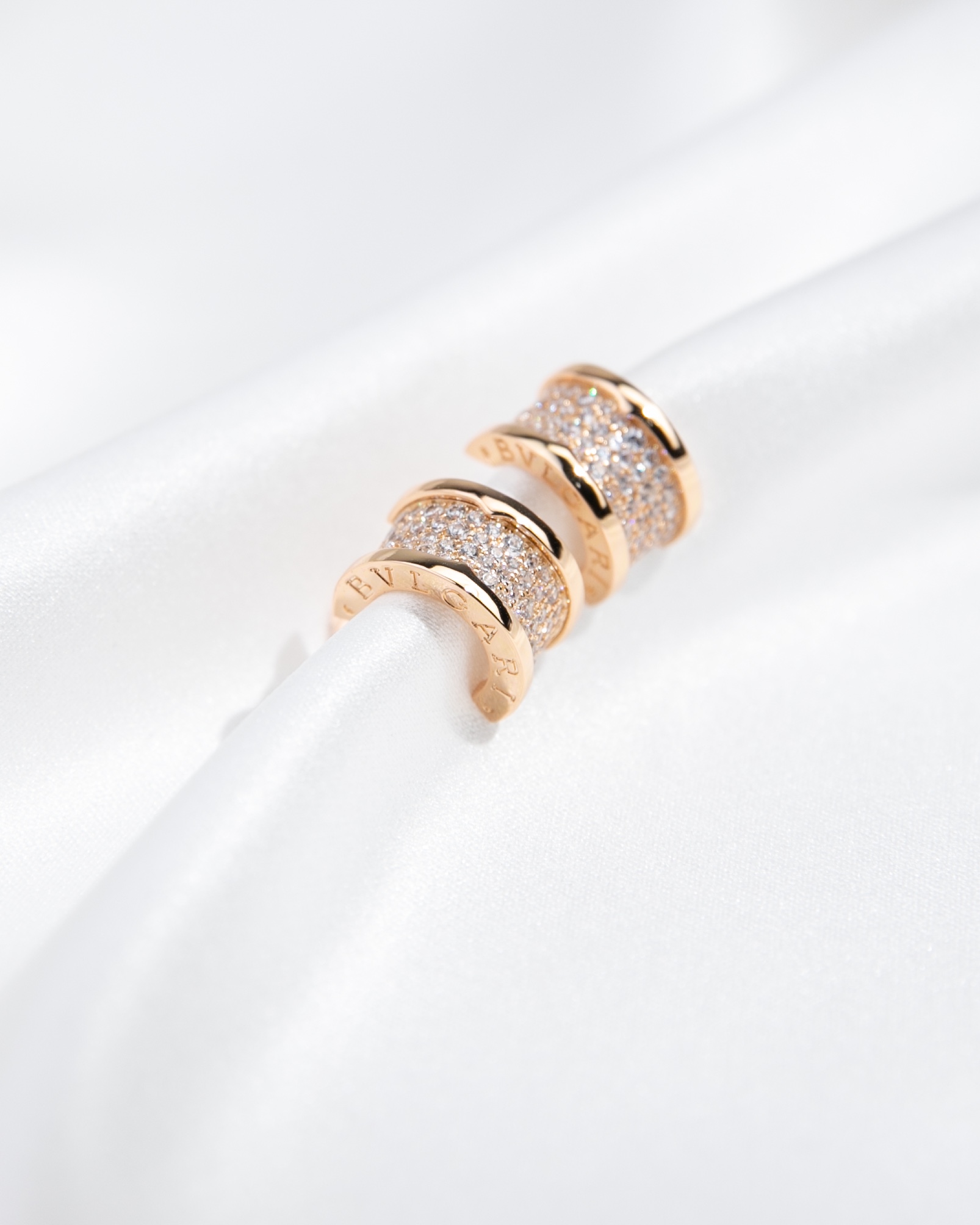 Bulgari Full Diamond Waist Earrings