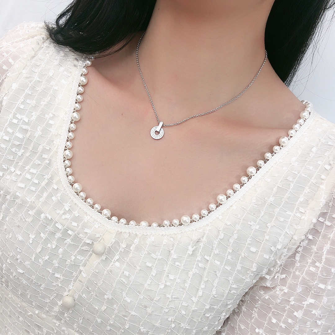 Bulgari Hollow Diamond Necklace