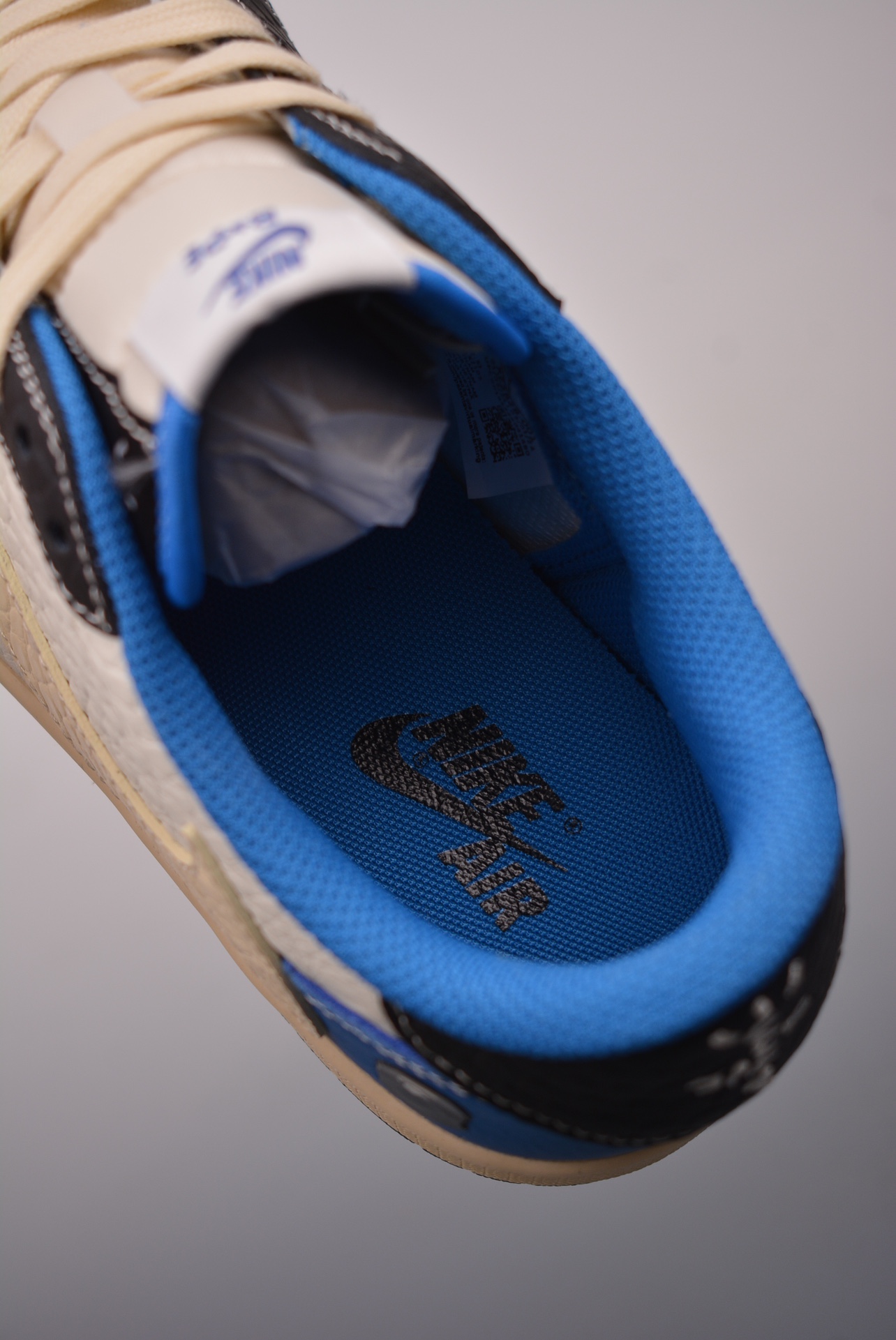 BAPE x Travis Scott x Nike Air Jordan 1 Low OG SP White Black Blue XZ2828-001
