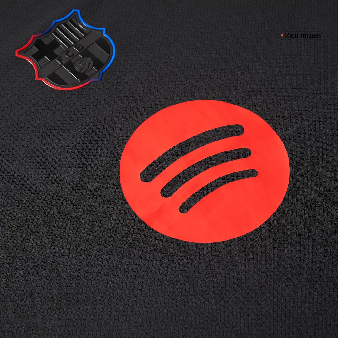 Custom Barcelona Soccer Jersey Away 2024/25 Spotify Logo Without Text