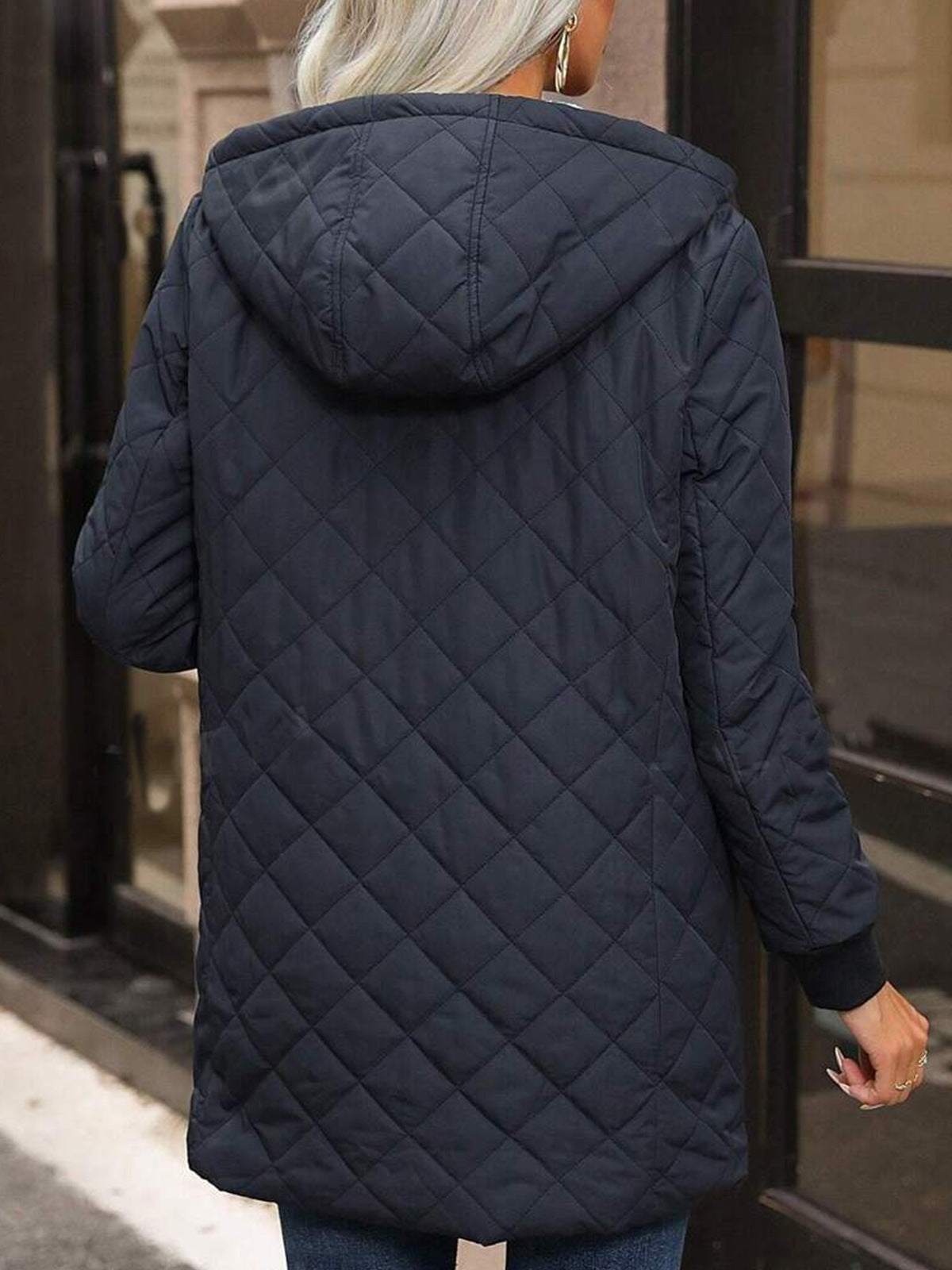 Women's Hooded Cashmere Lamb Wool Cotton Jacket