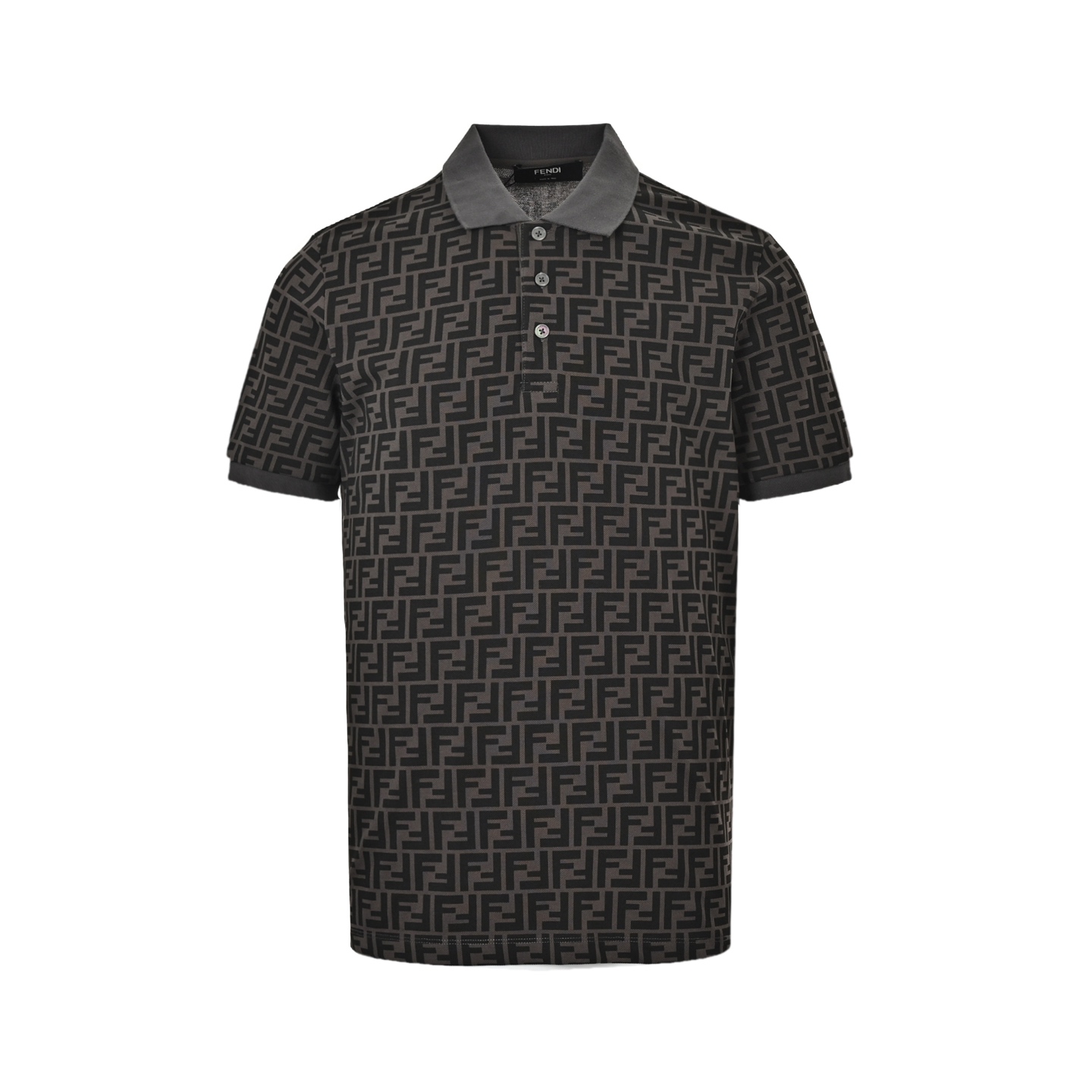 Fendi Double F full print Polo short sleeve