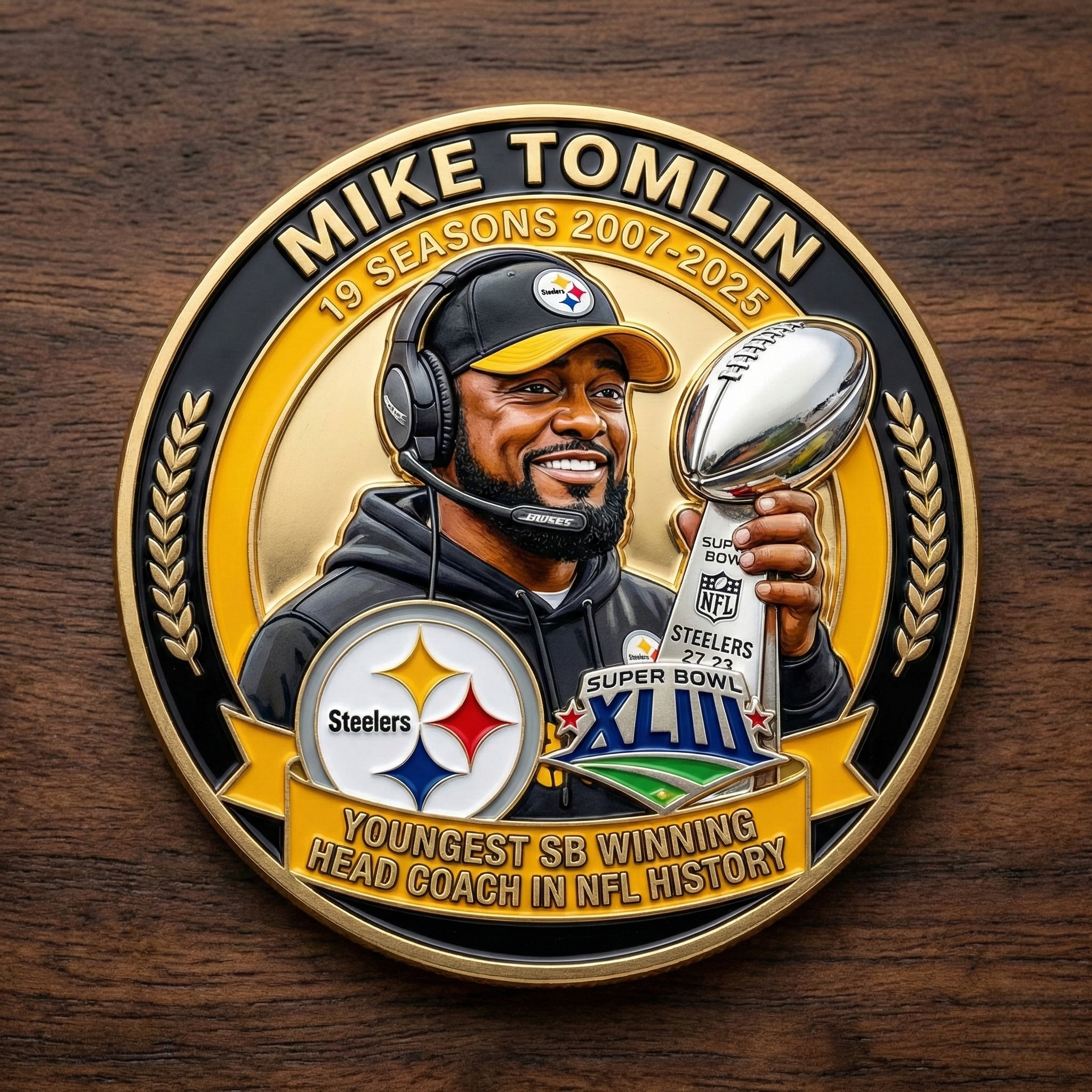 Mike Tomlin 19-Season Farewell Commemorative Coin