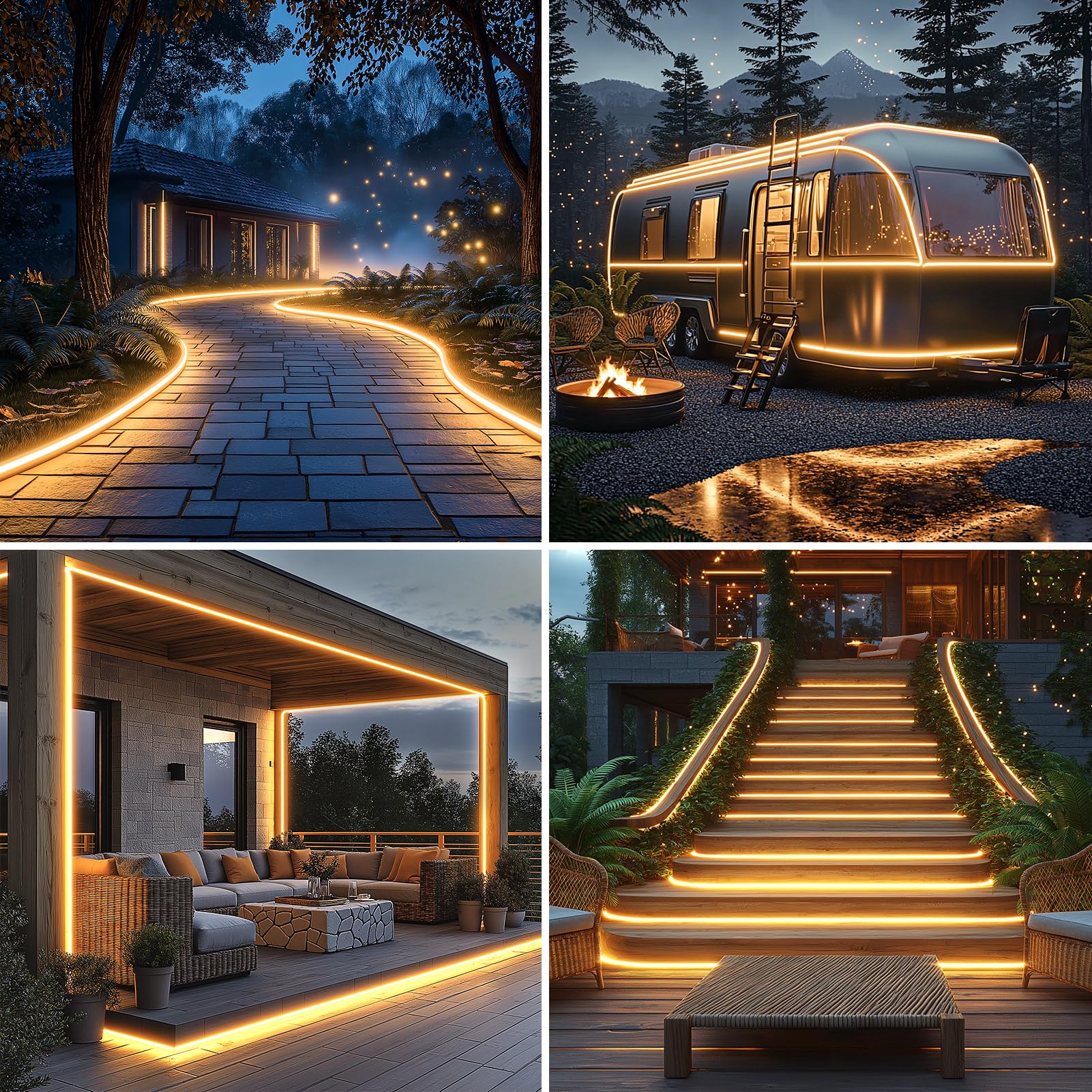 🔥Last Day 50% OFF🔥16.4Ft 320 LED Solar Powered Strip Lights Outdoor Waterproof