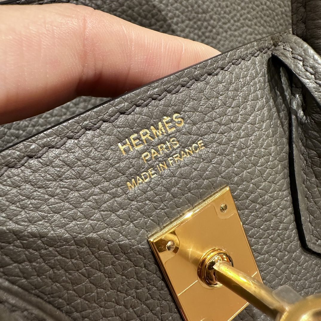 Hermes Birkin 8FGris Etain Handbag (Handmade to Order)