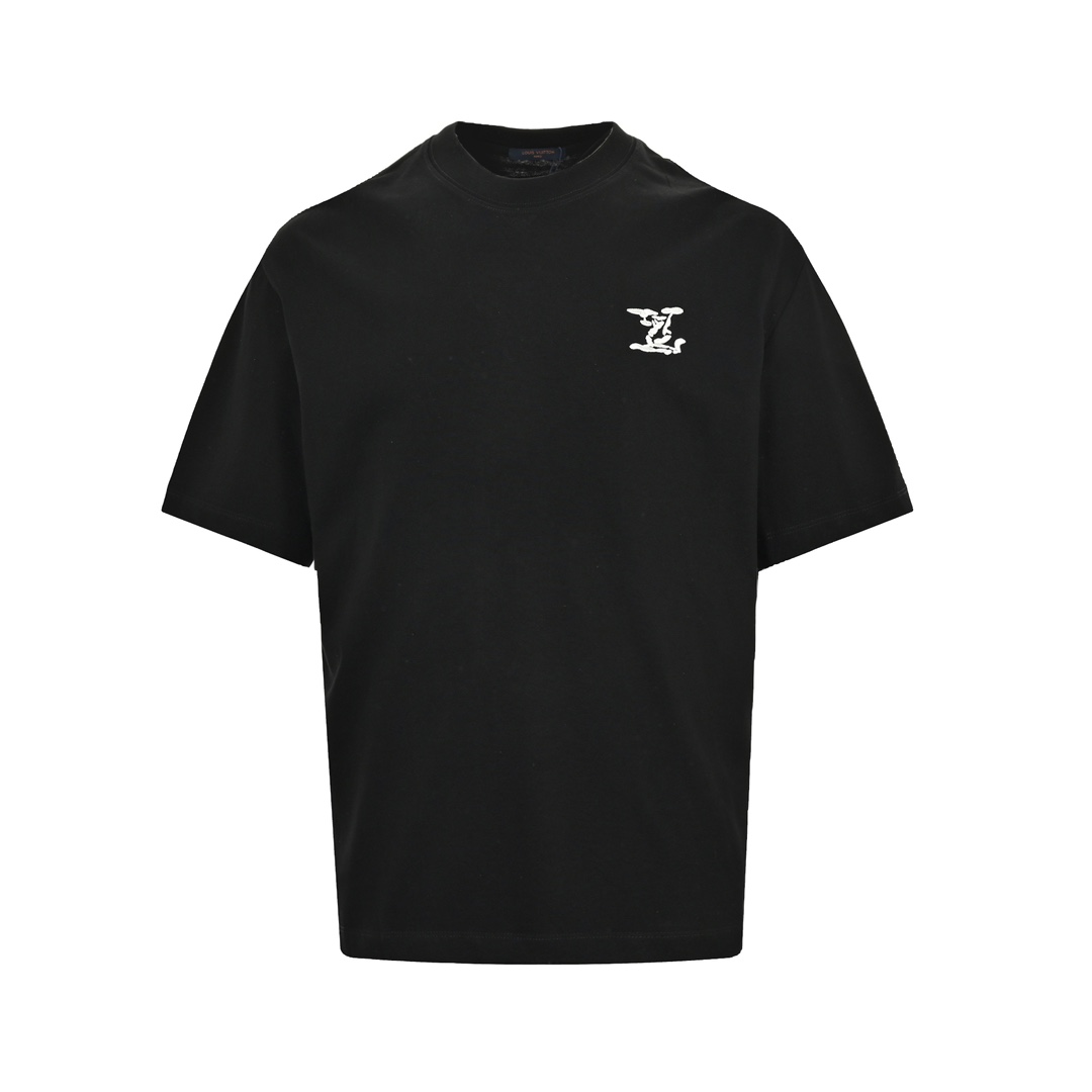 Louis Vuitton 24ss embroidered logo short sleeve