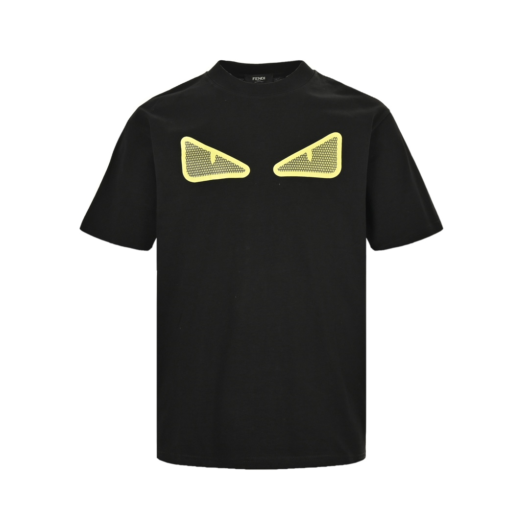 Fendi 24ss monster eyes print short sleeves