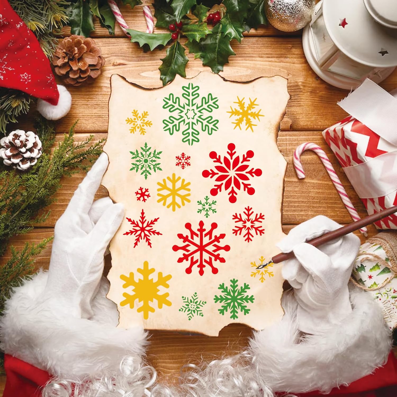 🎄CHRISTMAS ON SALE🔥Christmas Stencils for Window Reusable