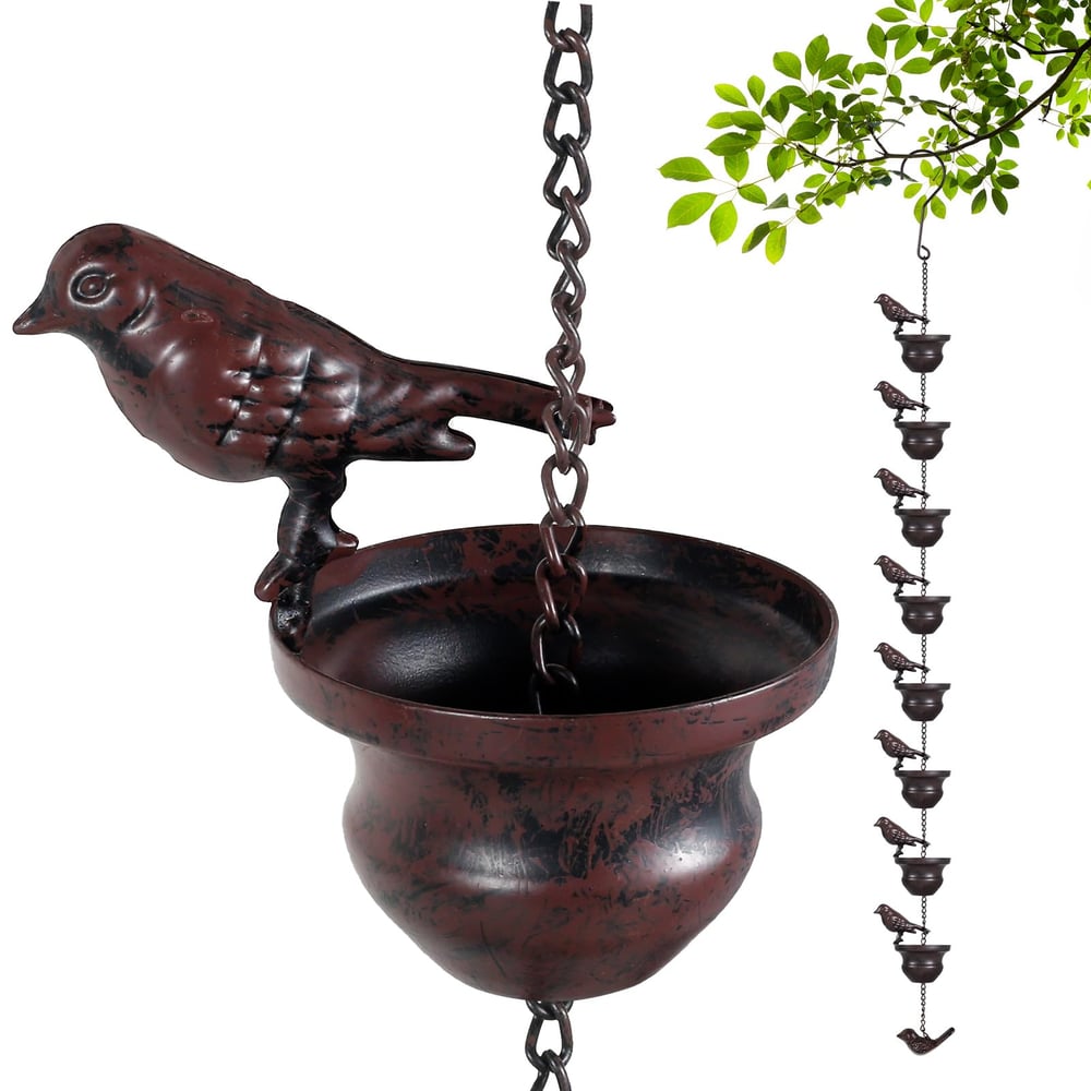 🔥On Sale🔥8.5 Feet Mobile Vintage Bird-Shaped Rain Chain