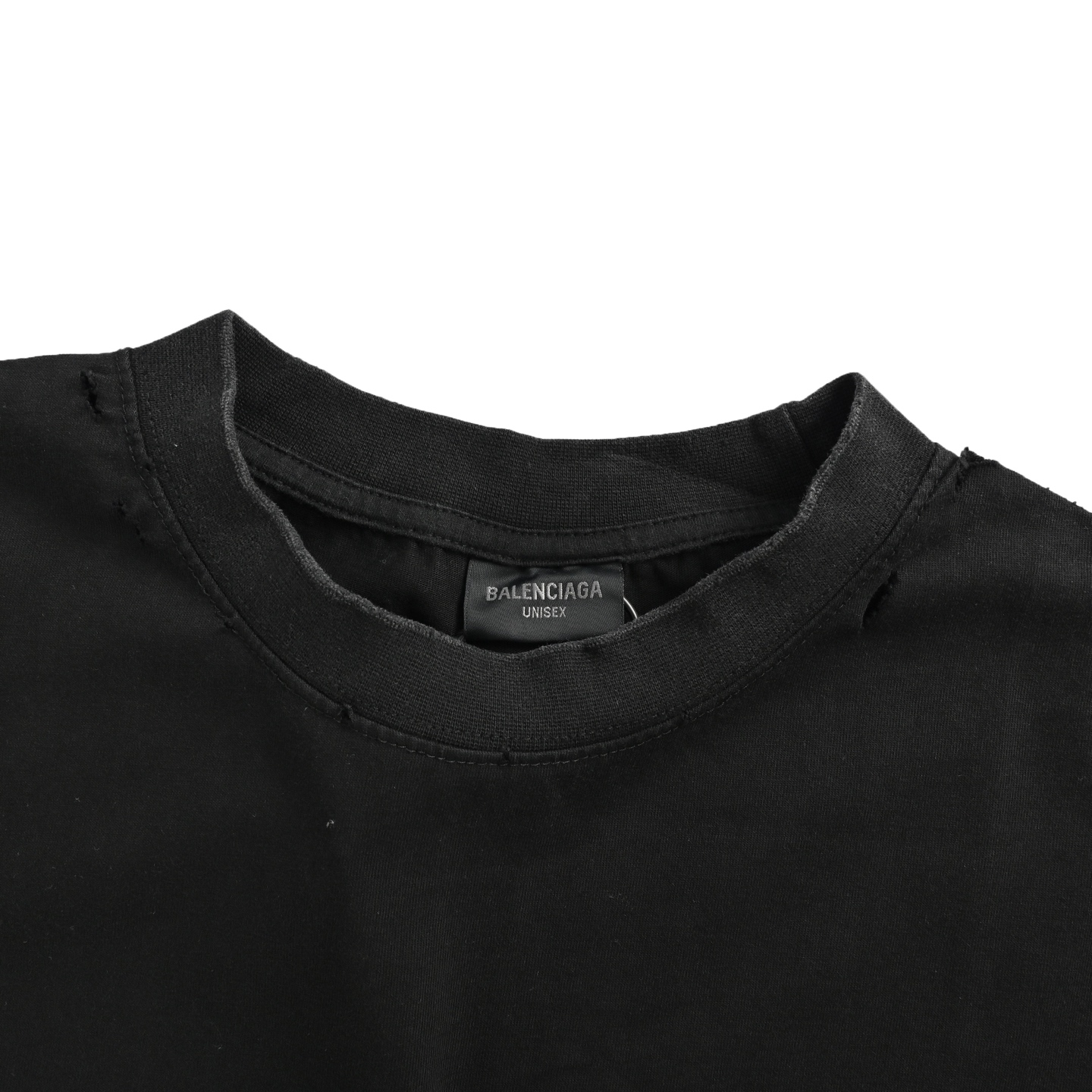 Balenciaga 25ss contrast color letter foam print short sleeves