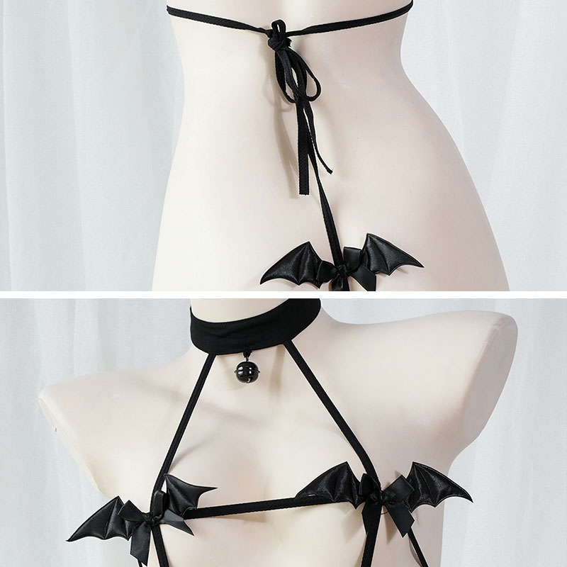 Sexy Devil Wings Bikini Jumpsuit Lingerie Set