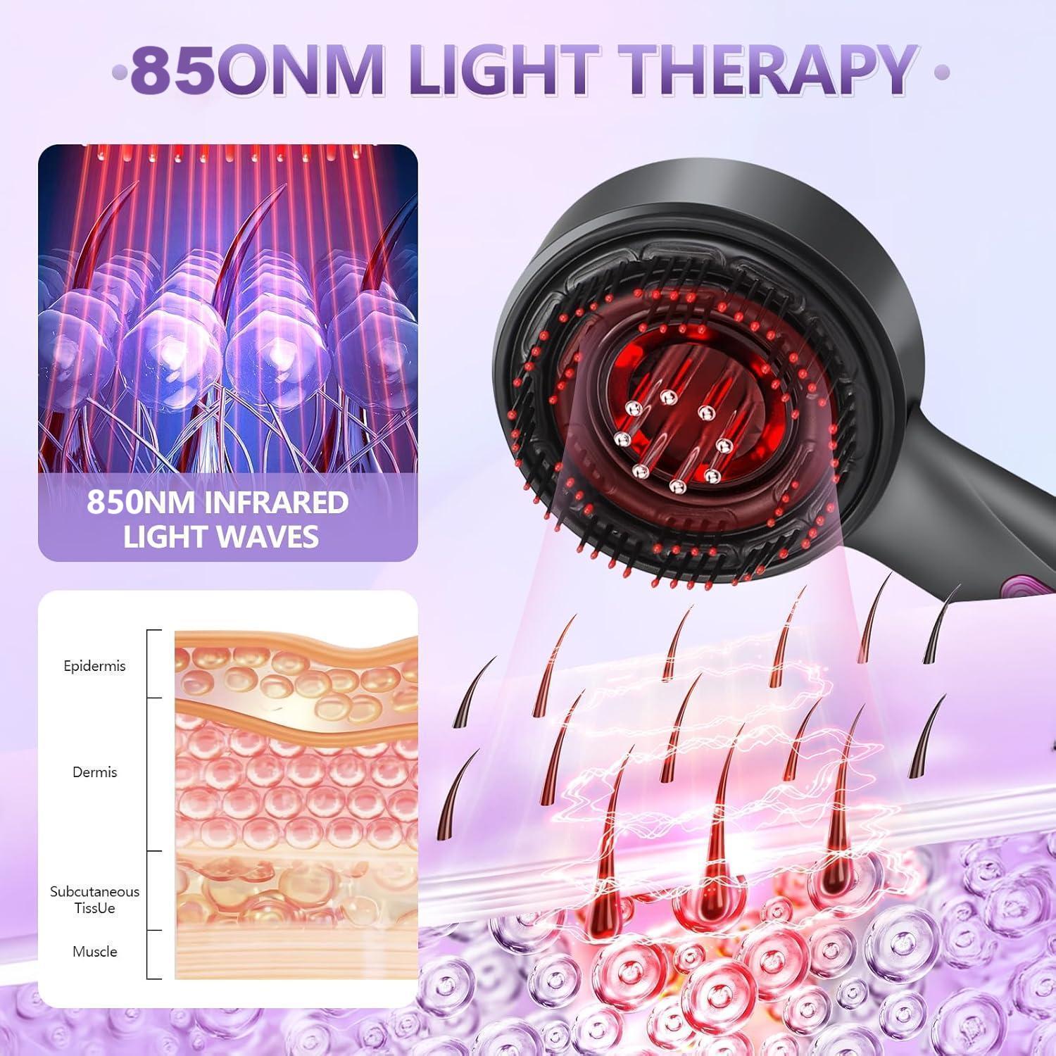 3 in 1 Hair Oil Applicator IPX7 Waterproof Electric Scalp Massager for Hair Growth - Free Shipping