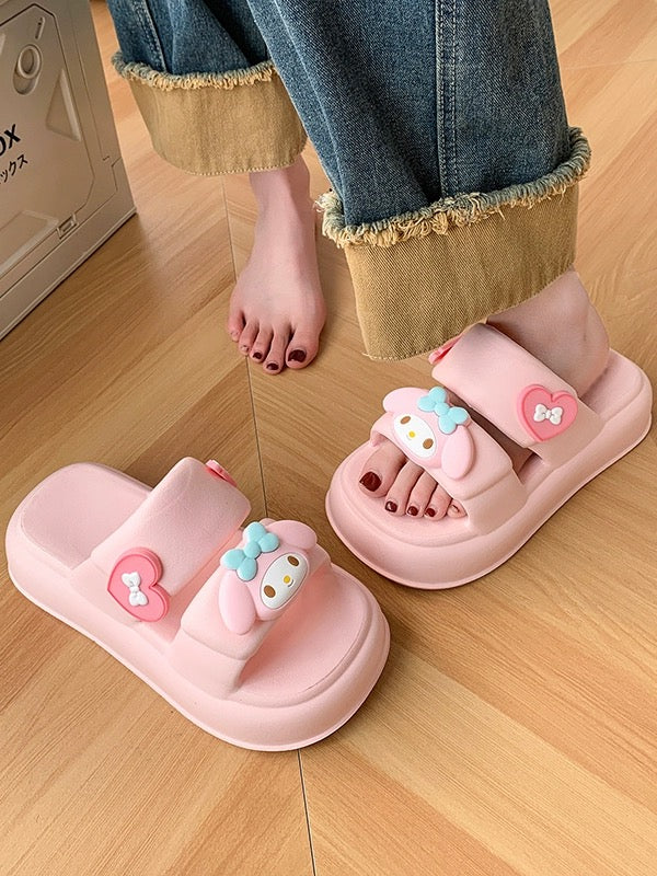 Sanrio Sandals Double Strap Waterproof EVA Chunky Slides