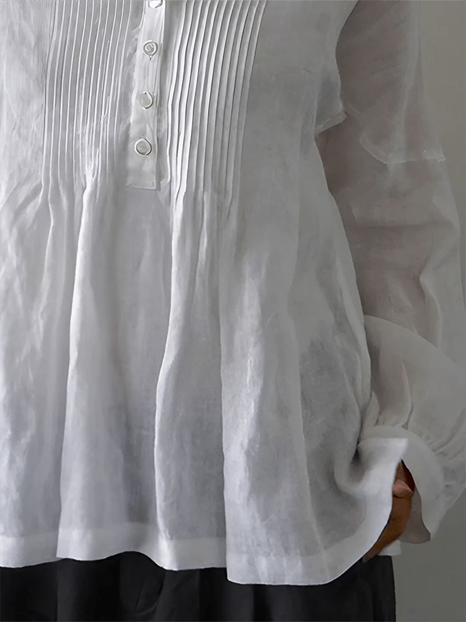 Women's Solid Color Lapel Loose Casual Shirt