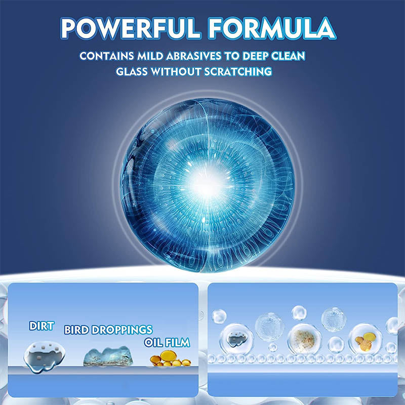 (🔥Last Day Promotion-SAVE 50% OFF)2023 New Upgrade Car Glass Oil Film Cleaner With Free Sponge ♻Safety and Long-term Protection♻ -BUY 2 GET 1 FREE!