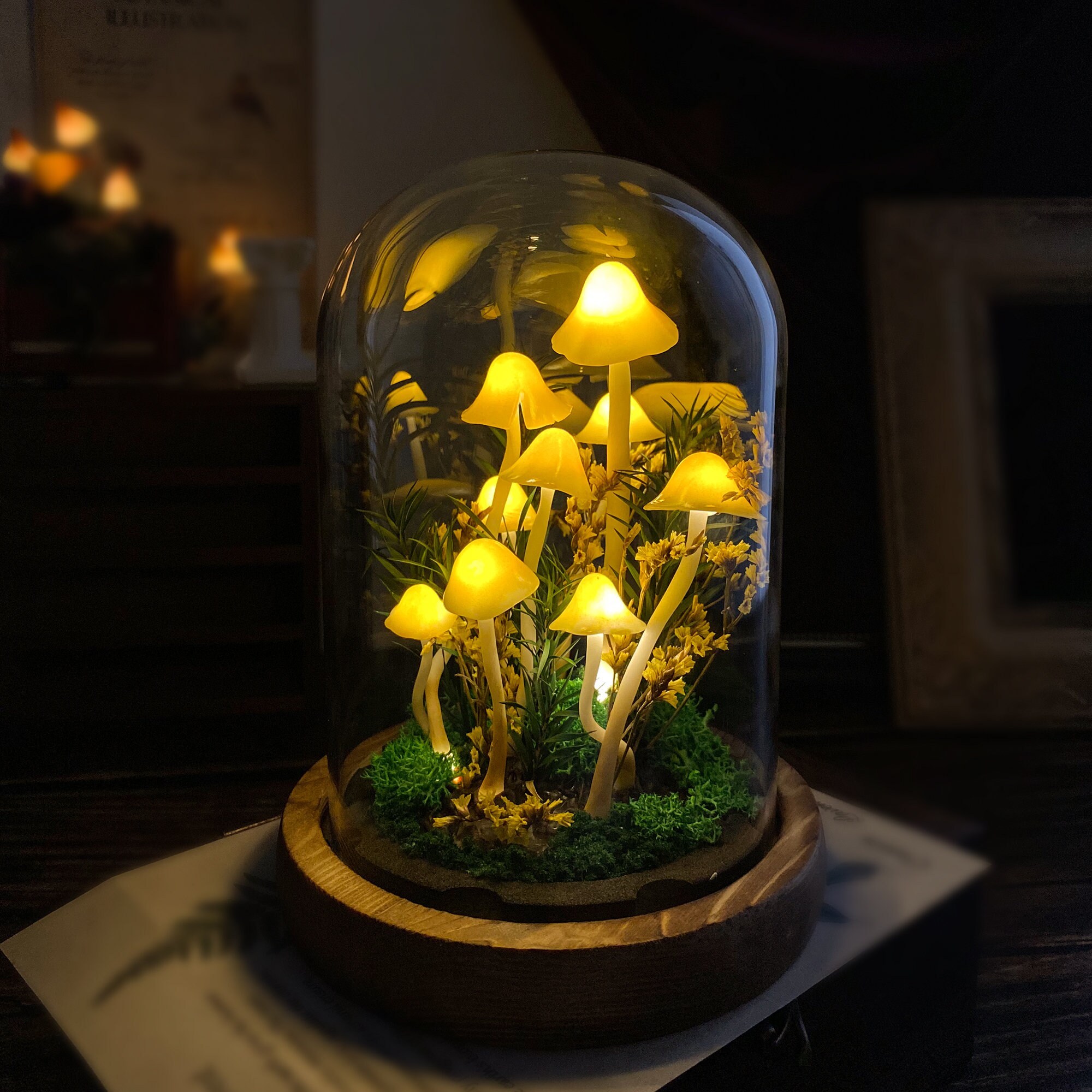 🔥HOT SALE 50% OFF🔥Handmade Enchanted Mushroom Forest Night Light