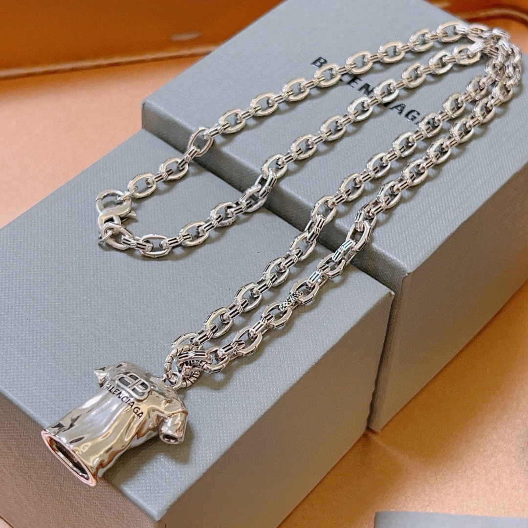 Balenciaga BB Clothes Chain Vintage Necklace