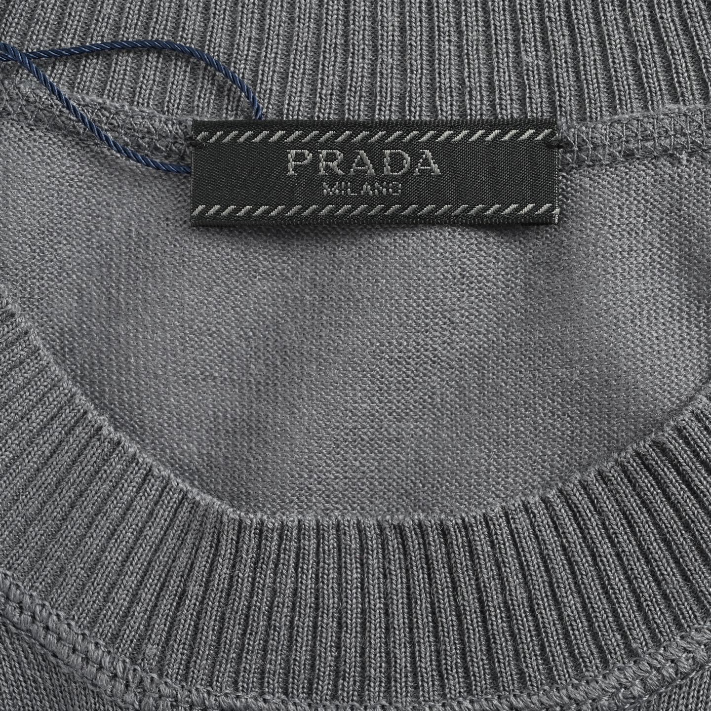 Prada 25ss classic logo jacquard knit short sleeve