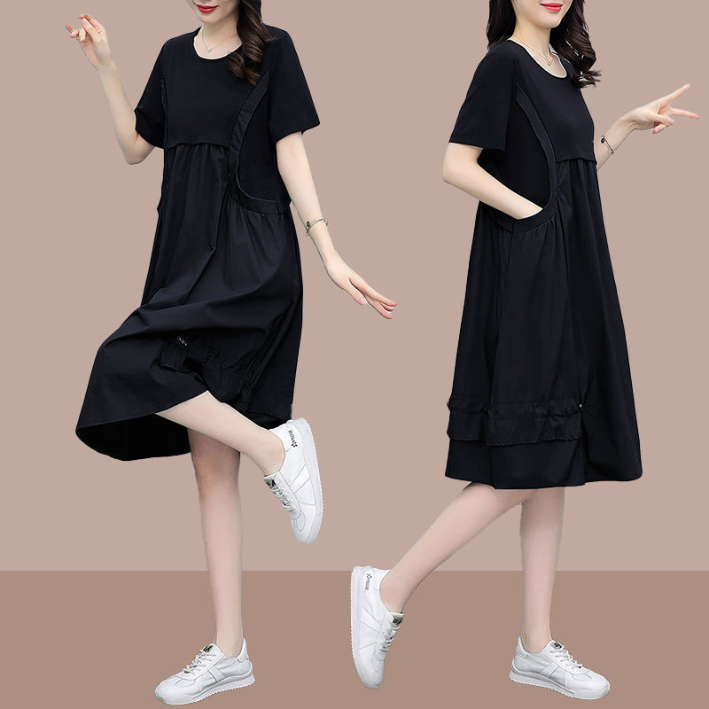 Waist-length a-line straps show thin dress