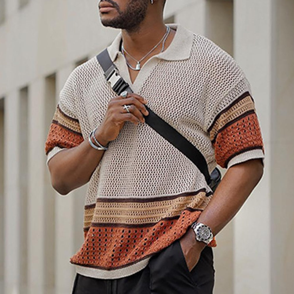 Men's Knitted Polo Shirt