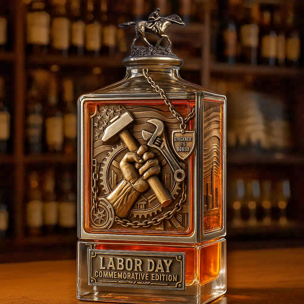 🛠️ Labor Day Whiskey Bottle — A Tribute to American Grit and Craftsmanship