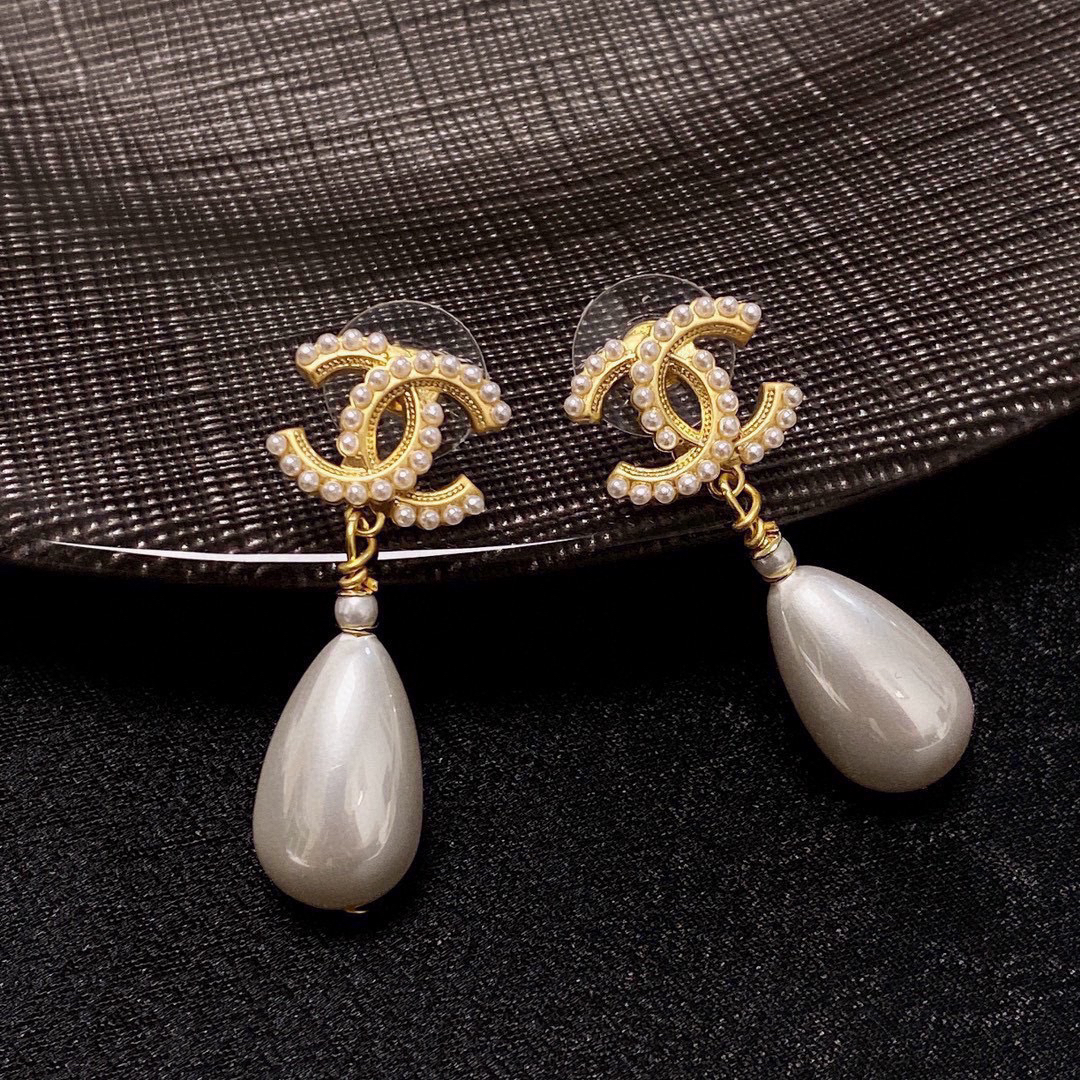 Chanel Pearl Drop Earrings