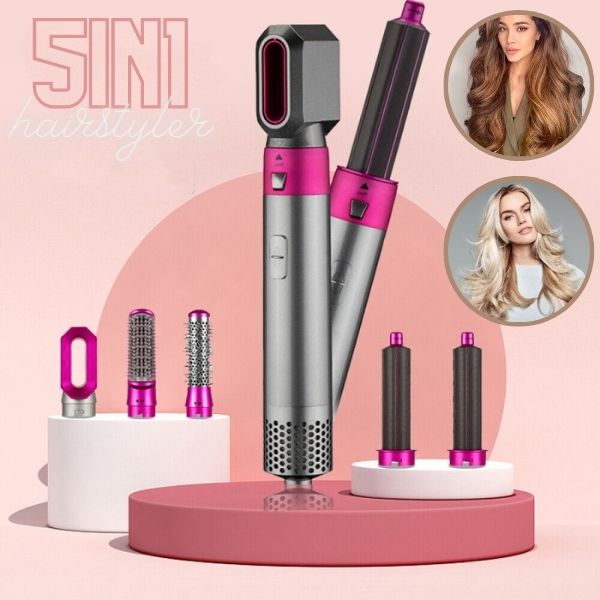 Hairdryer 5in1 Hair Styler Ceramic Curl Wave
