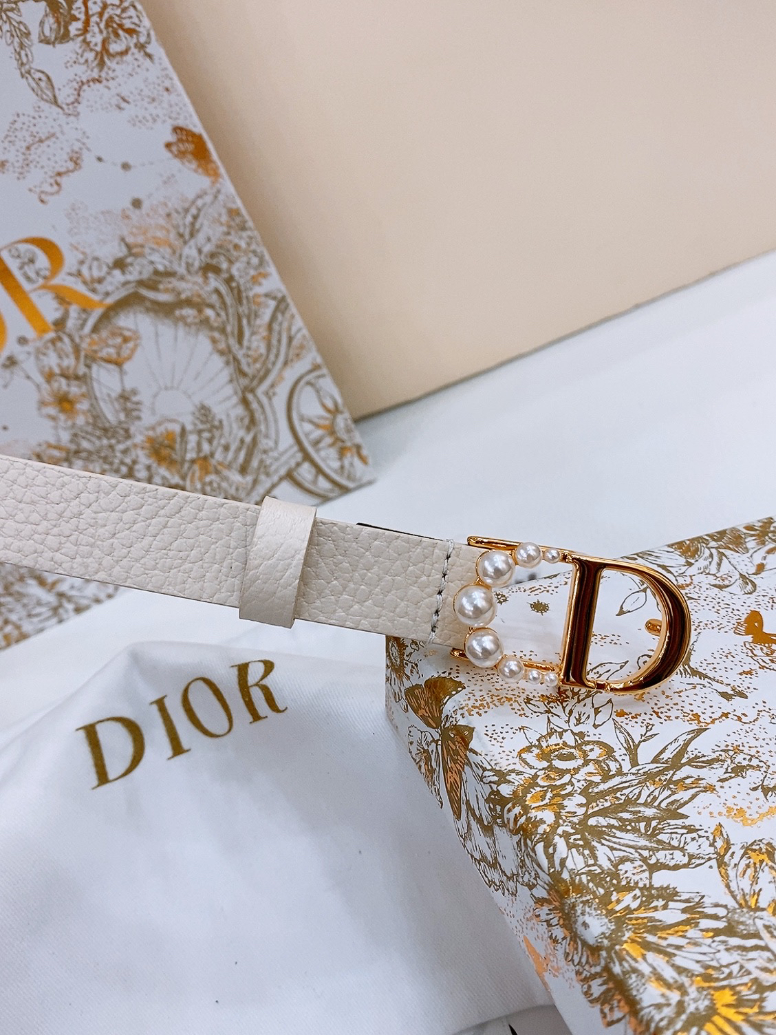 Dior Saddle Belt Cowhide Leather Belt 2.0CM Width
