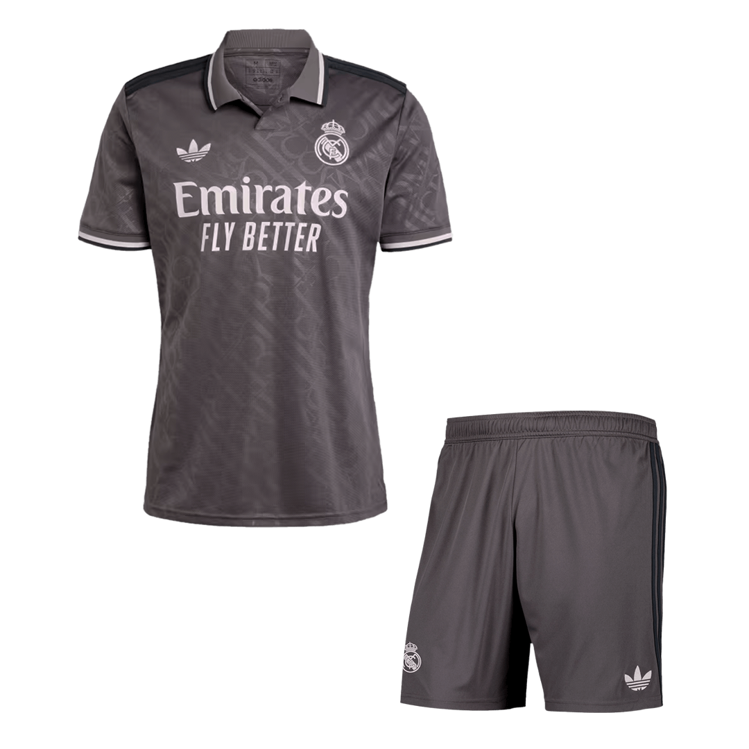 Real Madrid men's third away football shirt kit (shirt + shorts) 2024/25