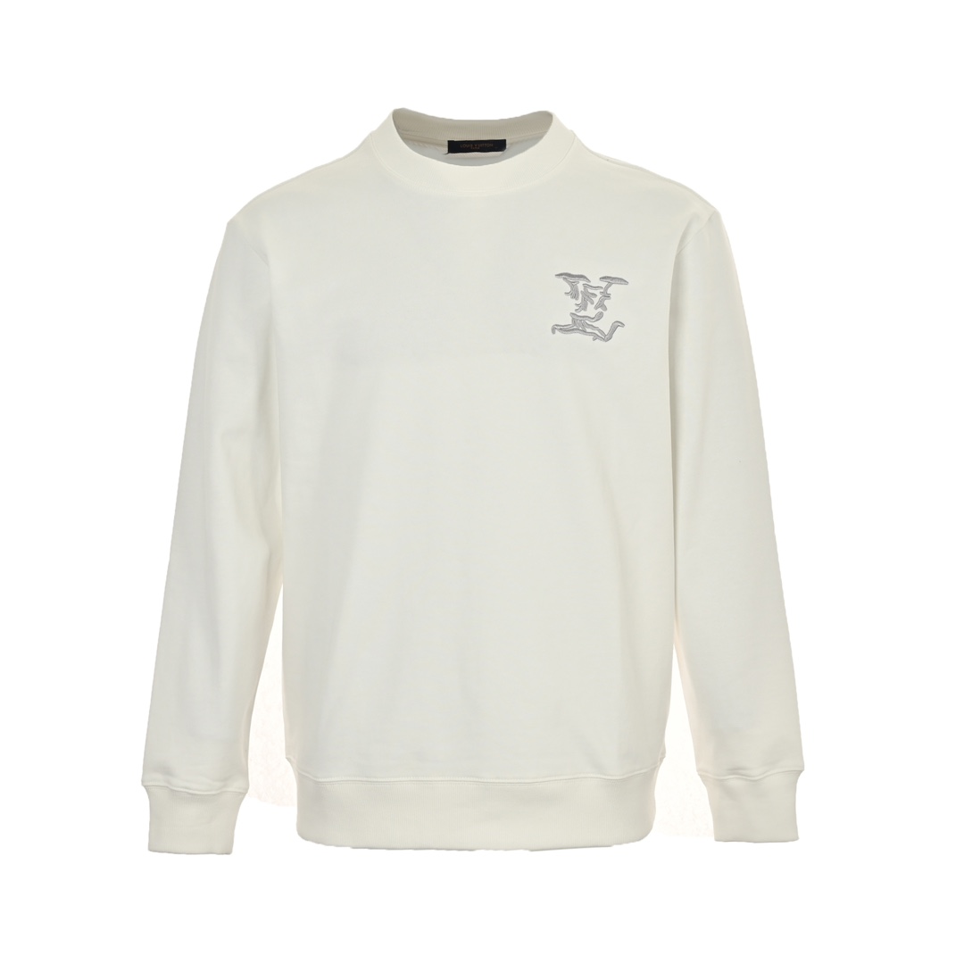 Louis Vuitton 24Fw monogram cloud lettering embroidered crew neck sweatshirt