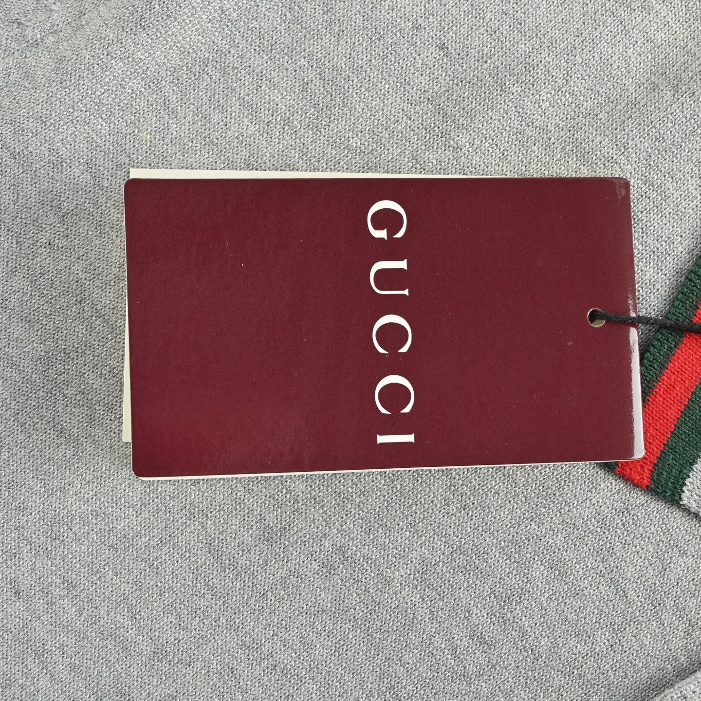 Gucci 25ss red and green striped silver thread knitted Polo short sleeve