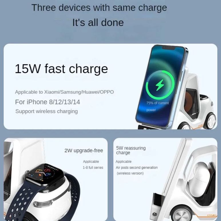 🎄Christmas Special Sale-[SAVE 50% OFF]-Ciosuinu Design Shop | New desktop 3-in-1 wireless fast charging bracket car shape--Limited Time Free Shipping