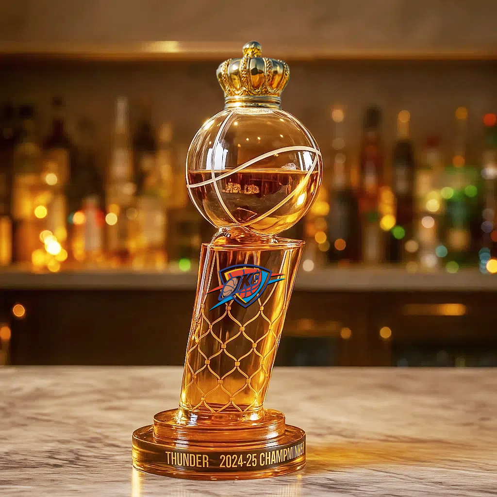🏆 Raise the Glory — Thunder 2024–25 Champions Whiskey Bottle