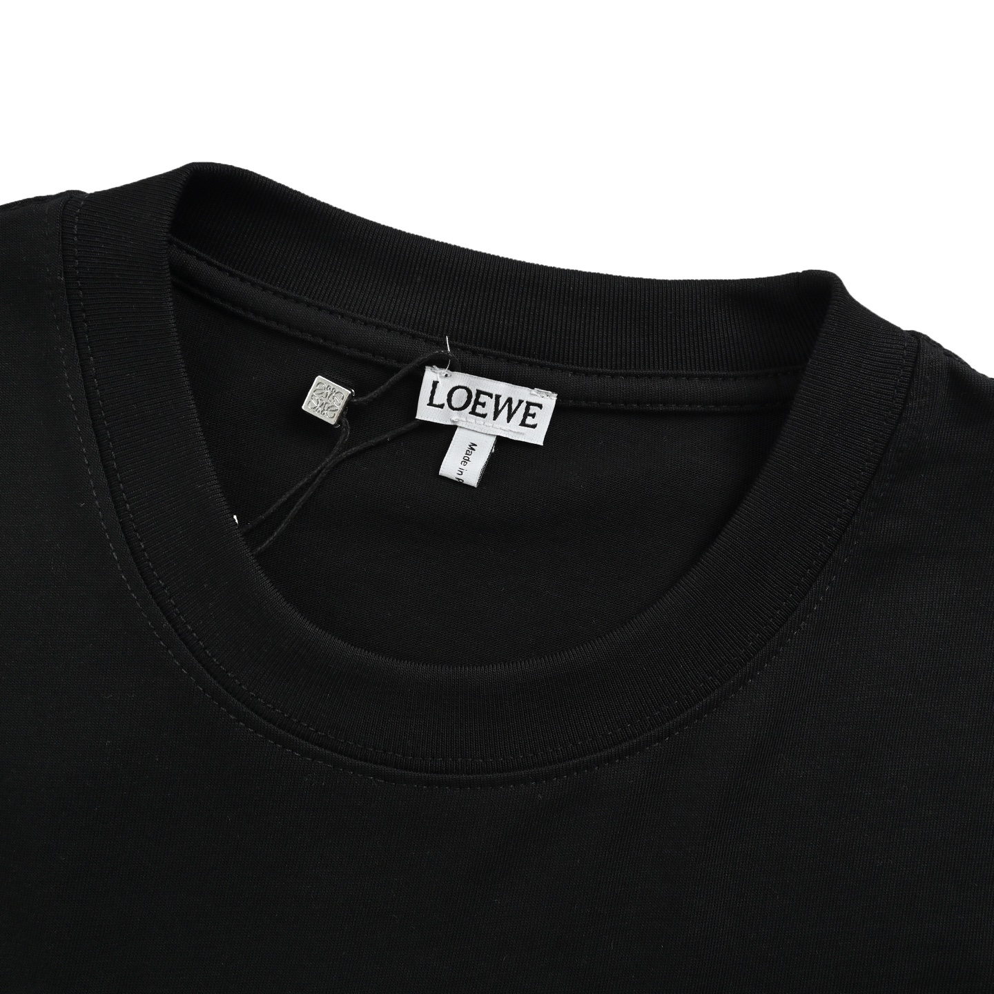 Loewe 25ss tassel embroidered letter logo short sleeve