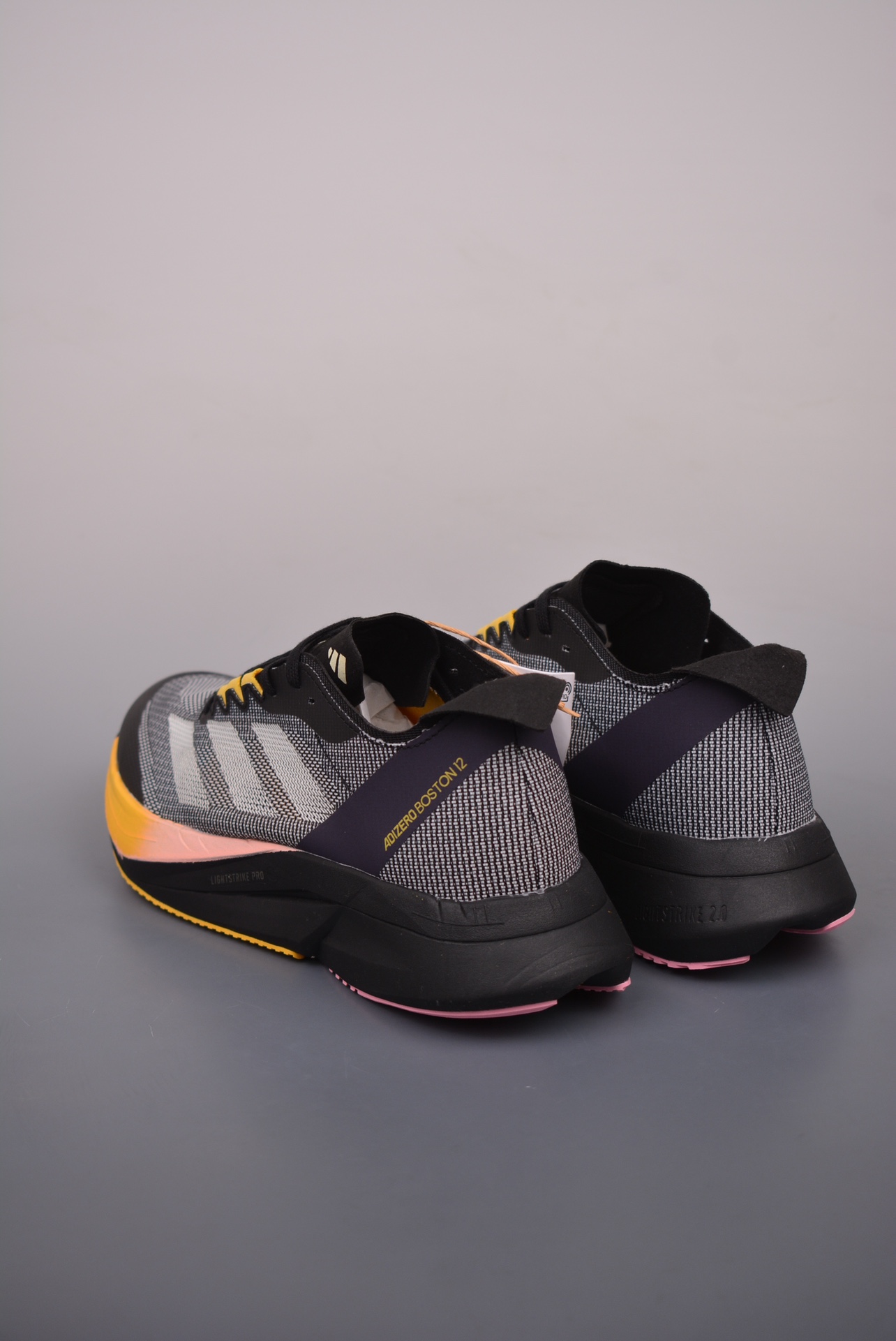 Adidas Adizero Boston 12 Black Gray Yellow
